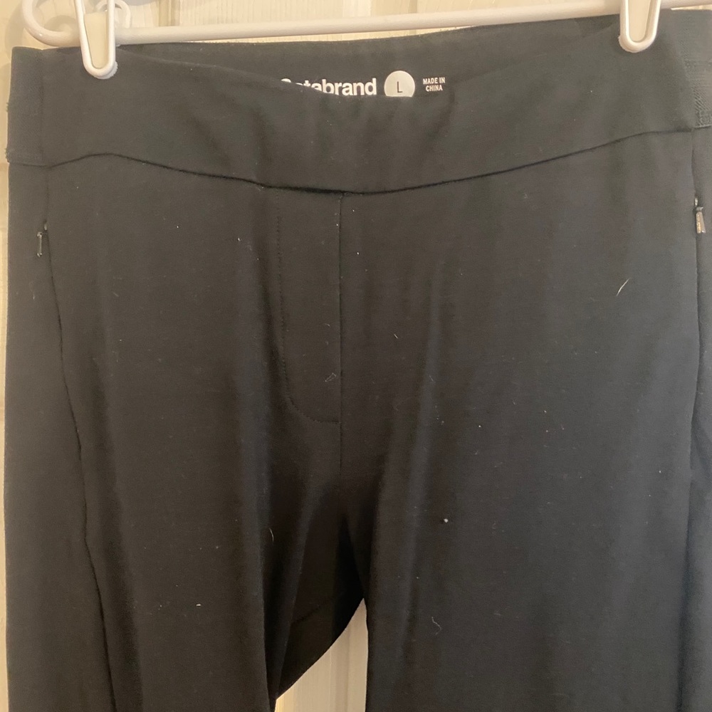 Gently used black Betabrand straight leg pants